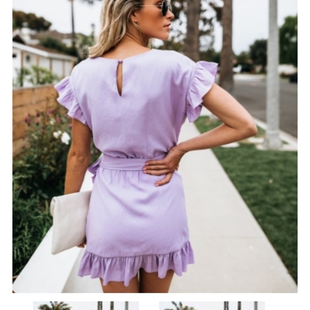 Vici dolls lavender wrap dress